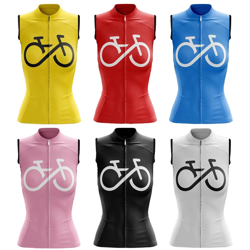 

2022 Summer Sleeveless Cycling Jersey Women Bicycle Clothes Mtb Bike Vest Quick Dry Breathable Maillot Ciclismo Mujer Sin Mangas