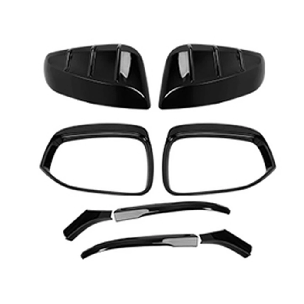 

1Set Rearview Decoration Covers for Sienna 2021-2023 Side Mirror Rain Eyebrow Cap Rearview Trim Glossy Black