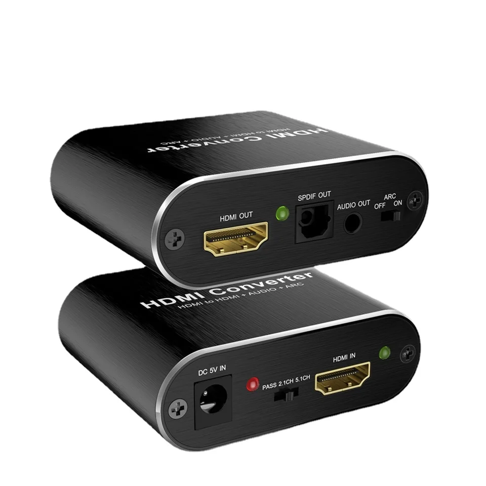 

4K 60Hz HDMI Audio Extractor 5.1 HDMI Audio Extractor Splitter HDMI To Audio Extractor Optical SPDIF + 3.5mm Stereo