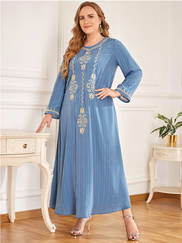 

Ramadan Plus Size Abaya Muslim Pakistani Long Maxi Dress Kaftan Morocco Robe Longue Musulmane Dresses For Women Vestido Longo