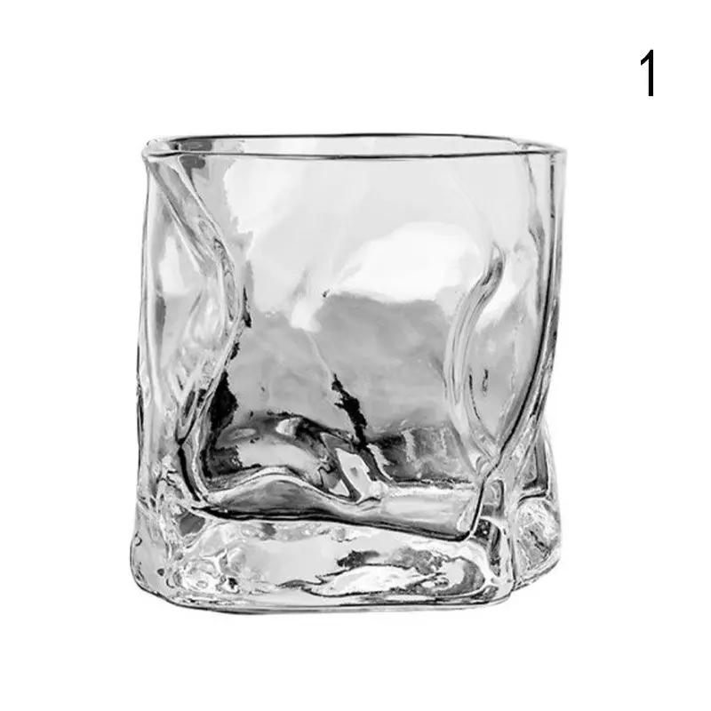 

260ml Colorful Heat Resistant Glass Cup Twisted Shape Wine Cocktail Glass