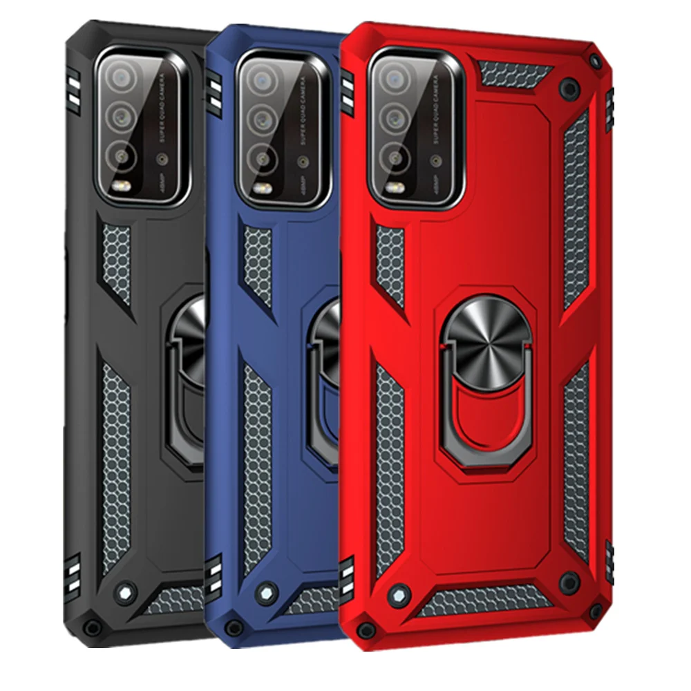 

Redmi 9T Case For Xiaomi Redmi 9 Case Shockproof Armor Magnetic Ring Phone Cases For Redmi 9A 9C 9T Stand Holder Back Cover