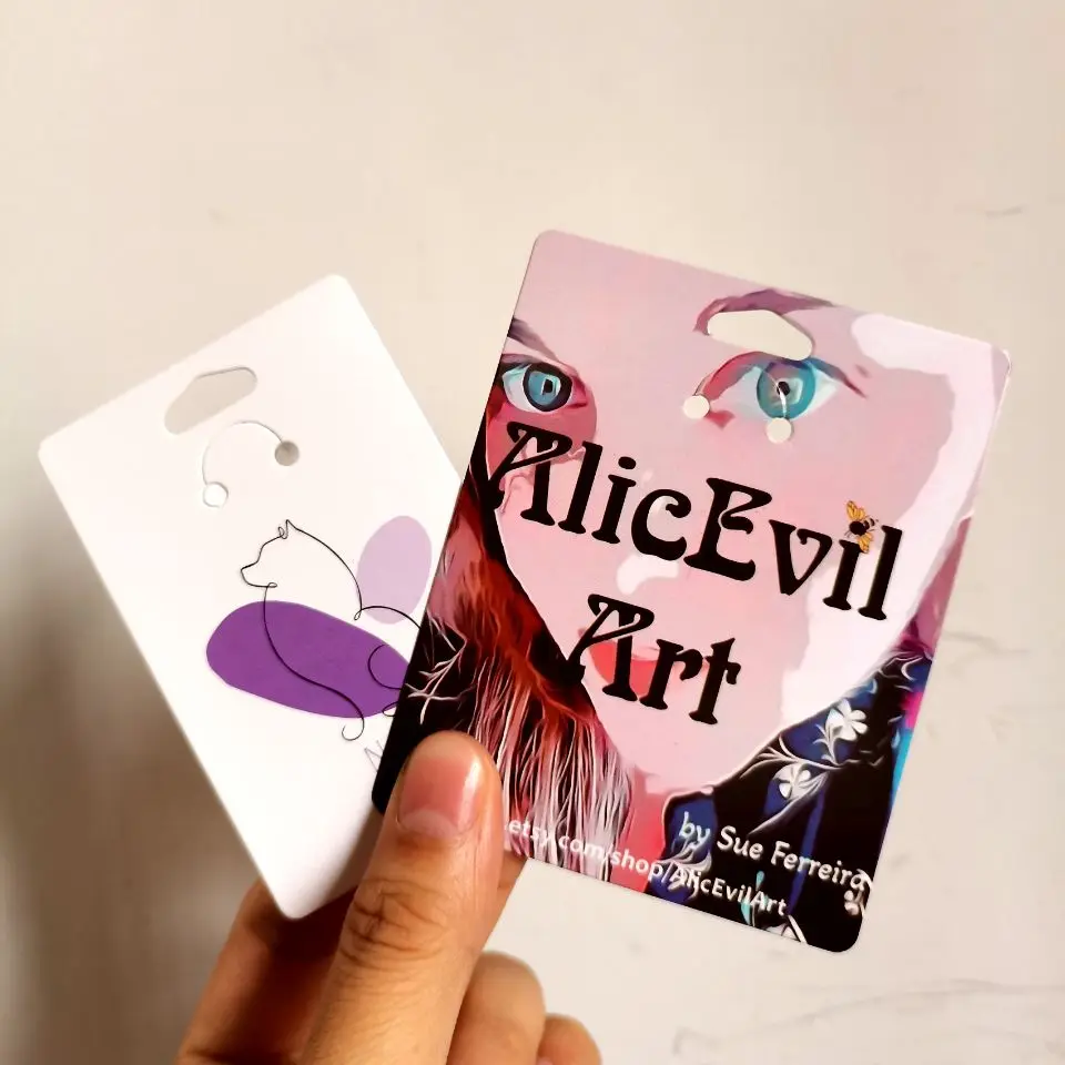 Customized Keychain Package Personalized Logo Anklet Holder Brooch Hairclip Bracelet Necklace Earring Ring Card Display Stand