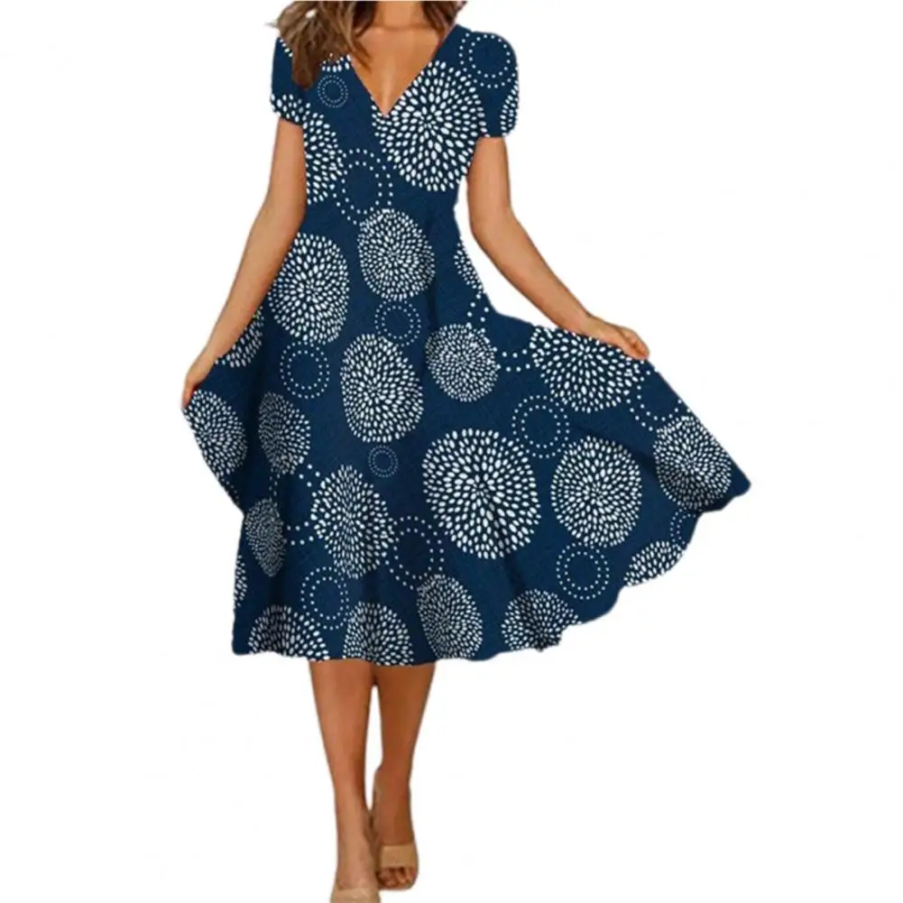 

Women Dress Printed Large Hem Elegant Bohemian Relaxed Fit Long Dress dress women elegant Casual Party Elegant Dresses vestidos