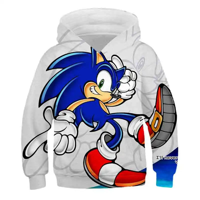 

Hoodies Cartoon hot Anime Baby Kids Boys Girls Children Long Sleeve Autumn Children Clothing super sonic Print 3D Sweatshirts