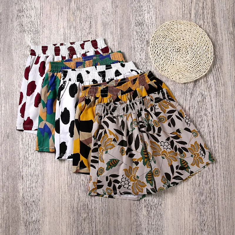 Woman Cotton Linen Shorts 2022 Summer Women Clothing Bottoms High Waisted Print Short Pants Female Casual Harem Shorts Pattern
