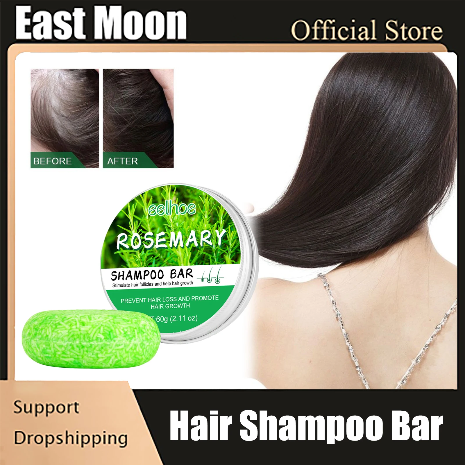 

Hair Growth Shampoo Soap Promote Regrowth Thick Anti Dandruff Itching Prevent Hair Loss Thinning Repair Damaged Hair Shampoo Bar