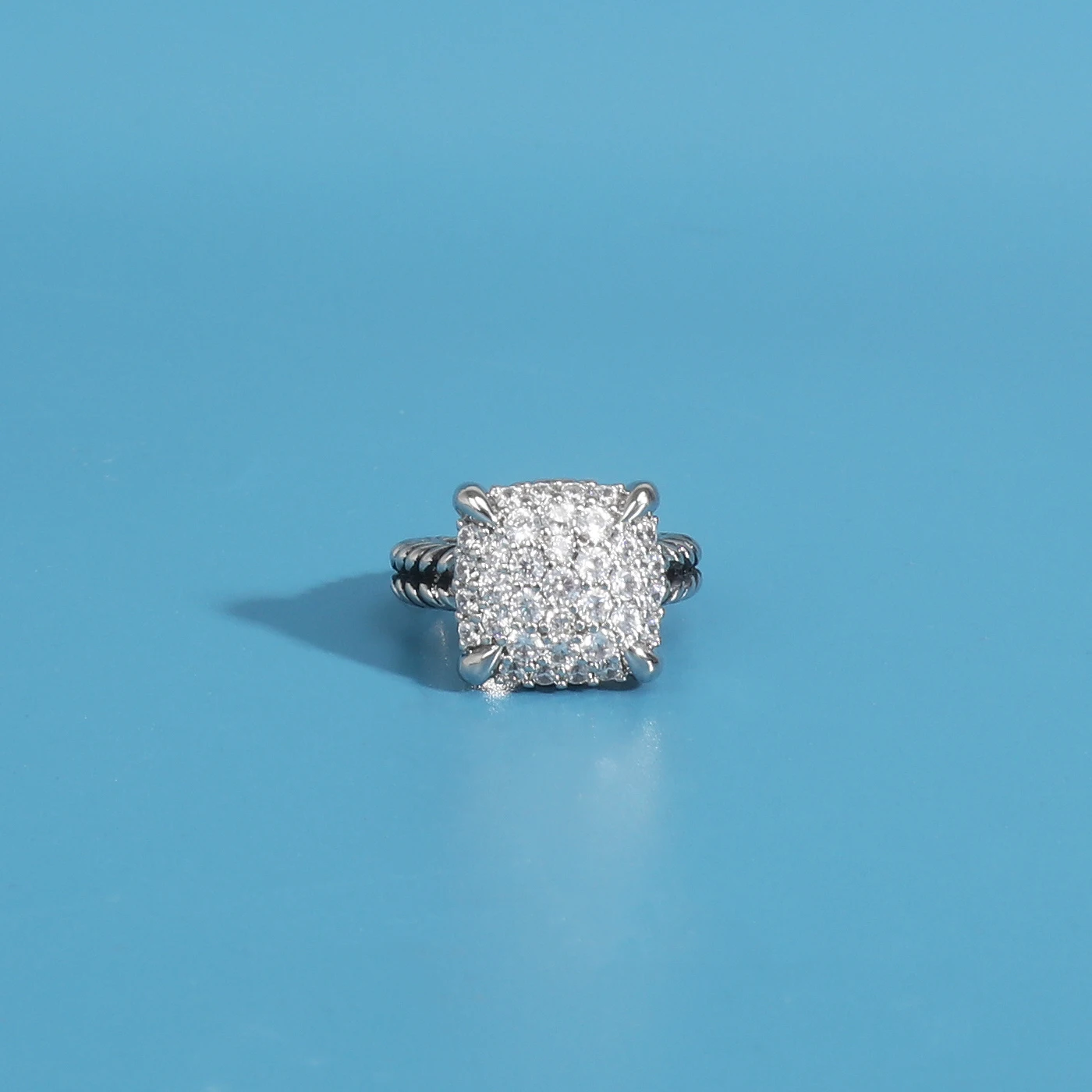 Простое и модное мужское женское универсальное медное кольцо с четырьмя