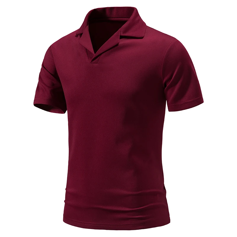 

Рубашка мужская деловая с отложным воротником, базовая Классическая легкая дышащая формальная повседневная приталенная, с короткими рукавами