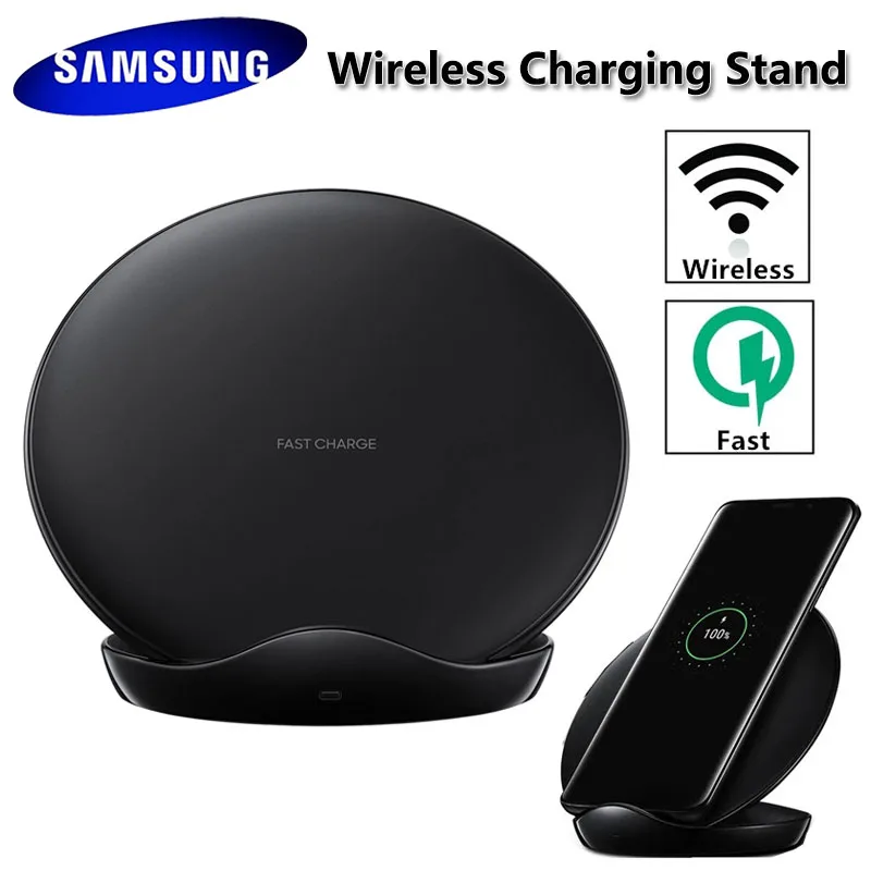 

Original Samsung Fast Wireless Charger Stand For Samsung Galaxy S20 10 S9 S8 Plus S7 Note10 + iPhone 8 Plus X Qi Pad EP-N5100