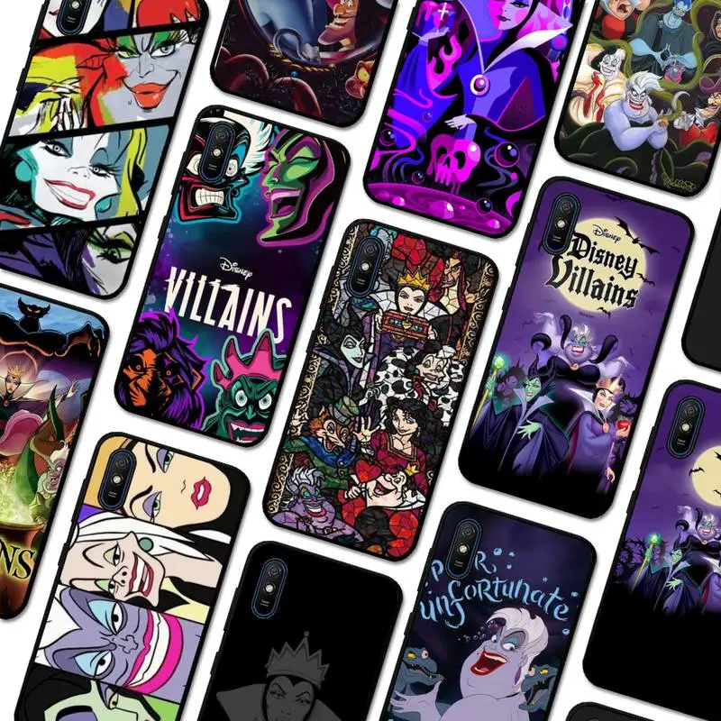 

Disney villains Phone Case for Redmi 5 6 7 8 9 A 5plus K20 4X 6 cover