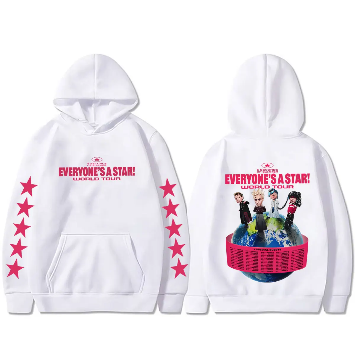 Фото Футболка 5 Seconds of Summer, худи «Everyone's A Star World Tour 2026», мужская модная толстовка в стиле поп-панк-рок, оверсайз, уличная одежда №2