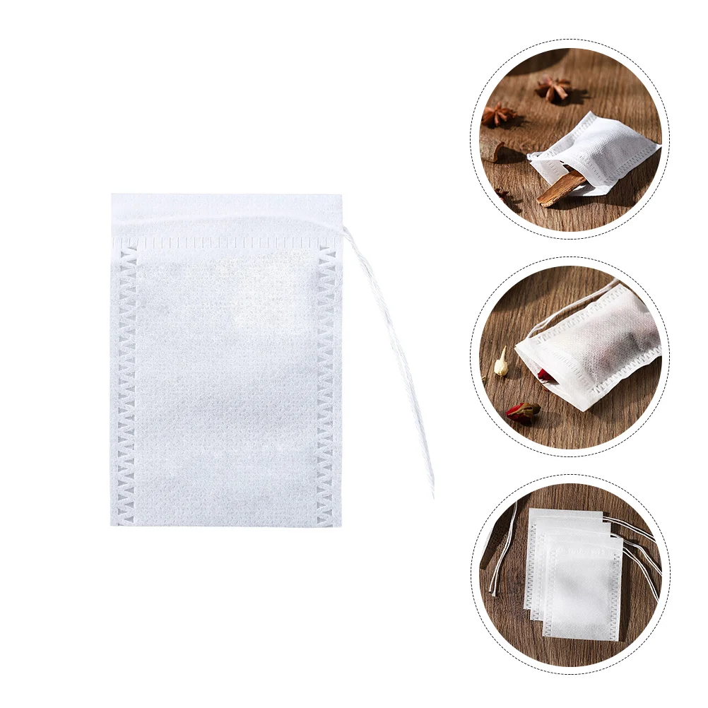 

Tea Drawstring Disposable Filter Loose Leaf Holder Infuser Safe Flirting Seal Wovens Non Teaware