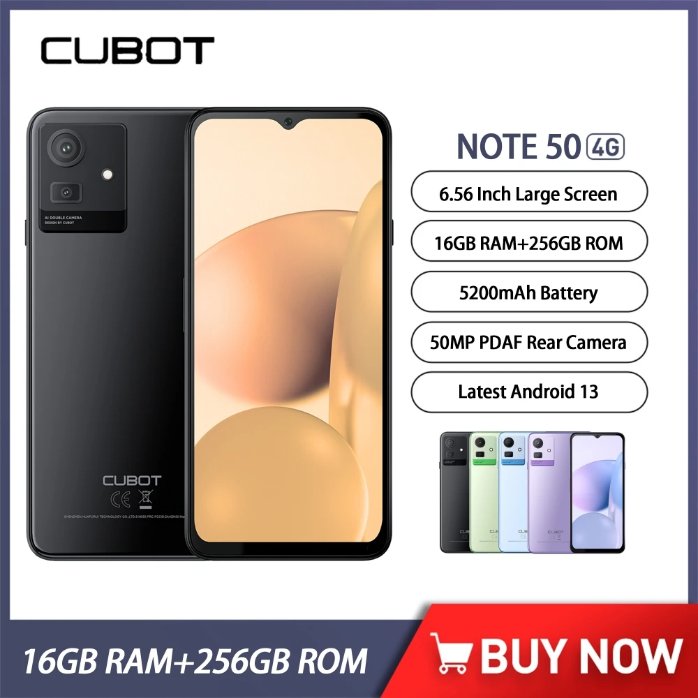 Рисунок 1 - Cubot NOTE 50 смартфон 16 Гб (8 ГБ + 8 Гб) + 256 ГБ 6