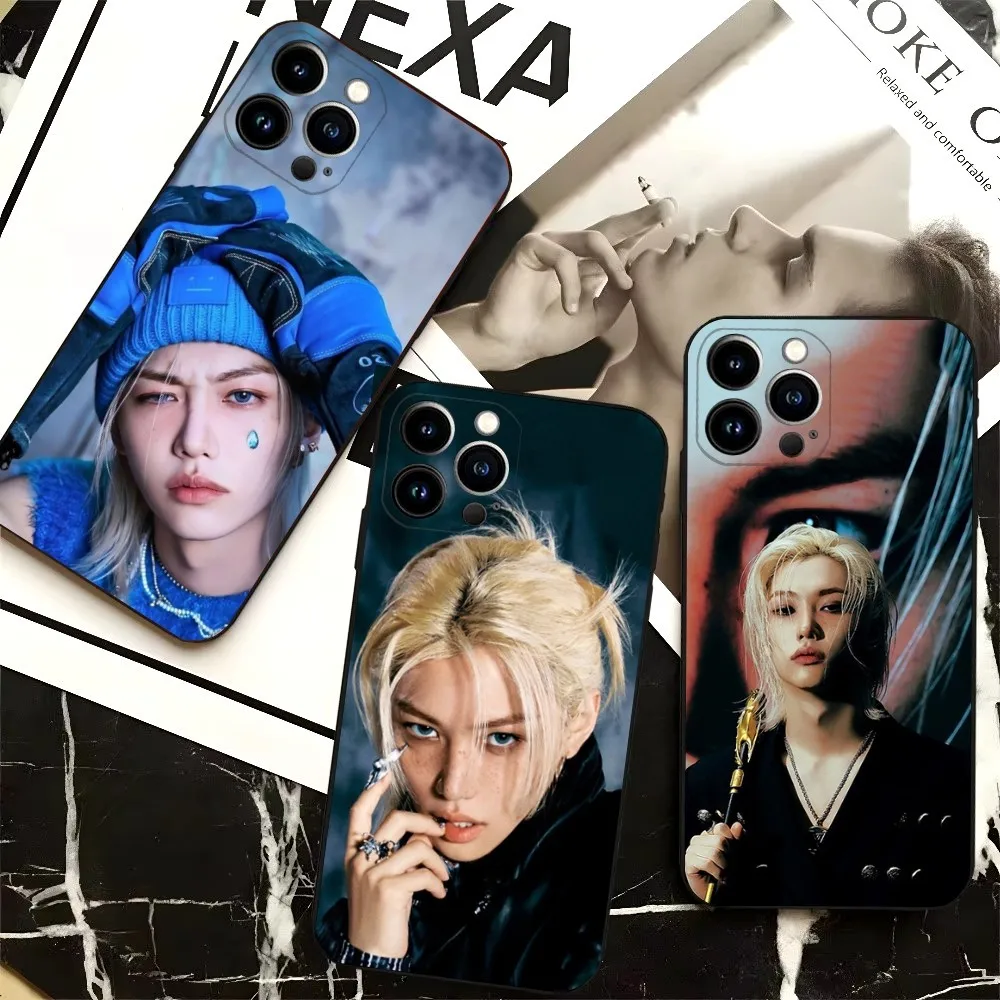 F-Felix Lee SKZ Phone Case For iPhone 16 15 14 13 12 Pro Max 11 7 8 Plus XR XS Shockproof Silicone Soft Shell