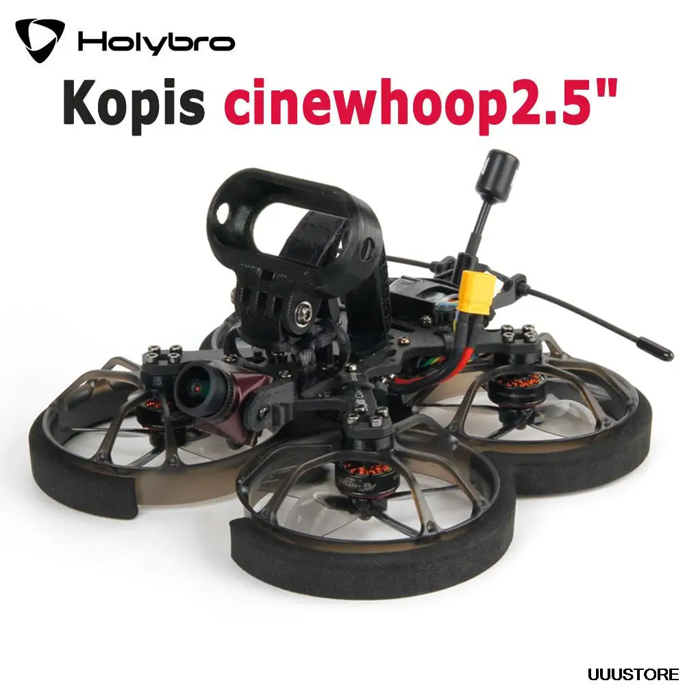 

Holybro Kopis cinewhoop 2.5" HD FPV Drone 4S BNF W/ KISS AIO FC FETtec Mini 15A ESC F1404 KV3800 Motor Caddx Polar Vista kit