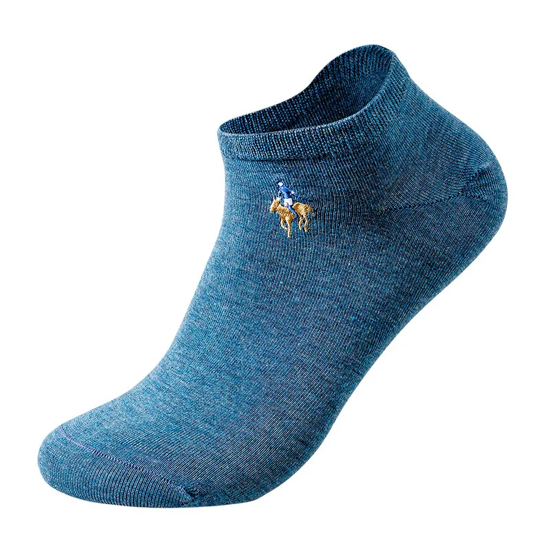 New pure cotton solid color ship socks men's sports breathable comfortable shaping wear-resistant men's casual socks EU 39-44