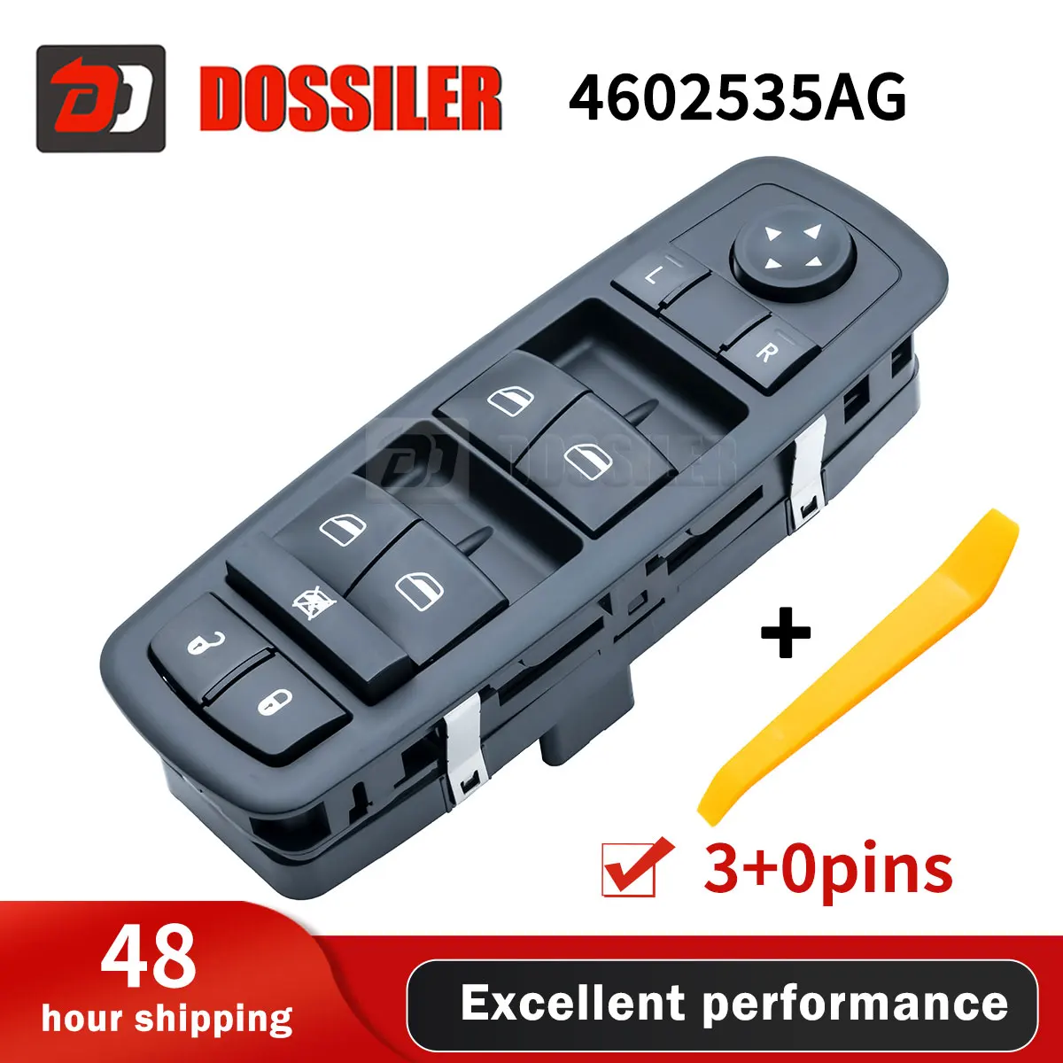 Фото 4602535AG Dossiler 3-контактный главный переключатель стеклоподъемника для Dodge Grand Caravan, для Chrysler Town & Country 4602535Ad 4602535AC №1
