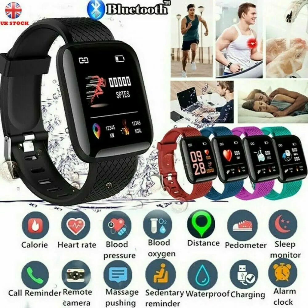 

116Plus Smart Watch Bluetooth Heart Rate Blood Pressure Fitness **PROMOTION**
