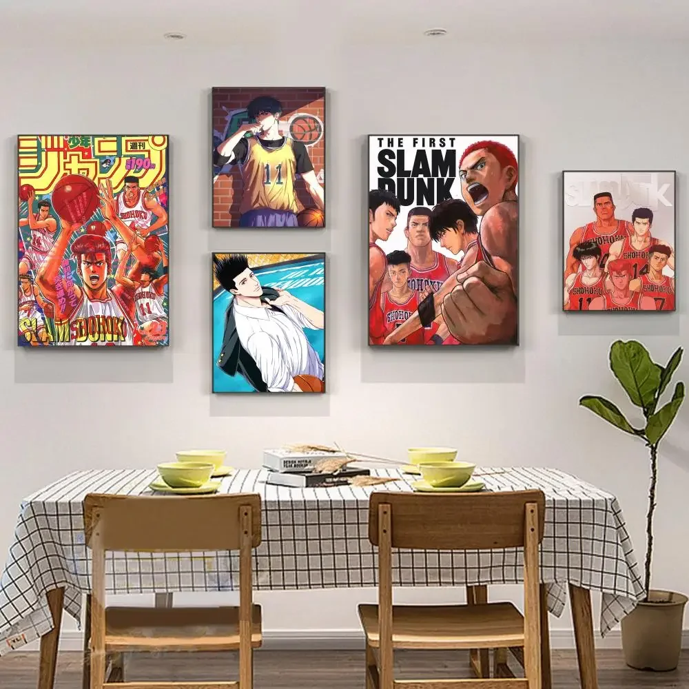 Классические винтажные постеры Slam Dunk Декоративные наклейки для комнаты бара