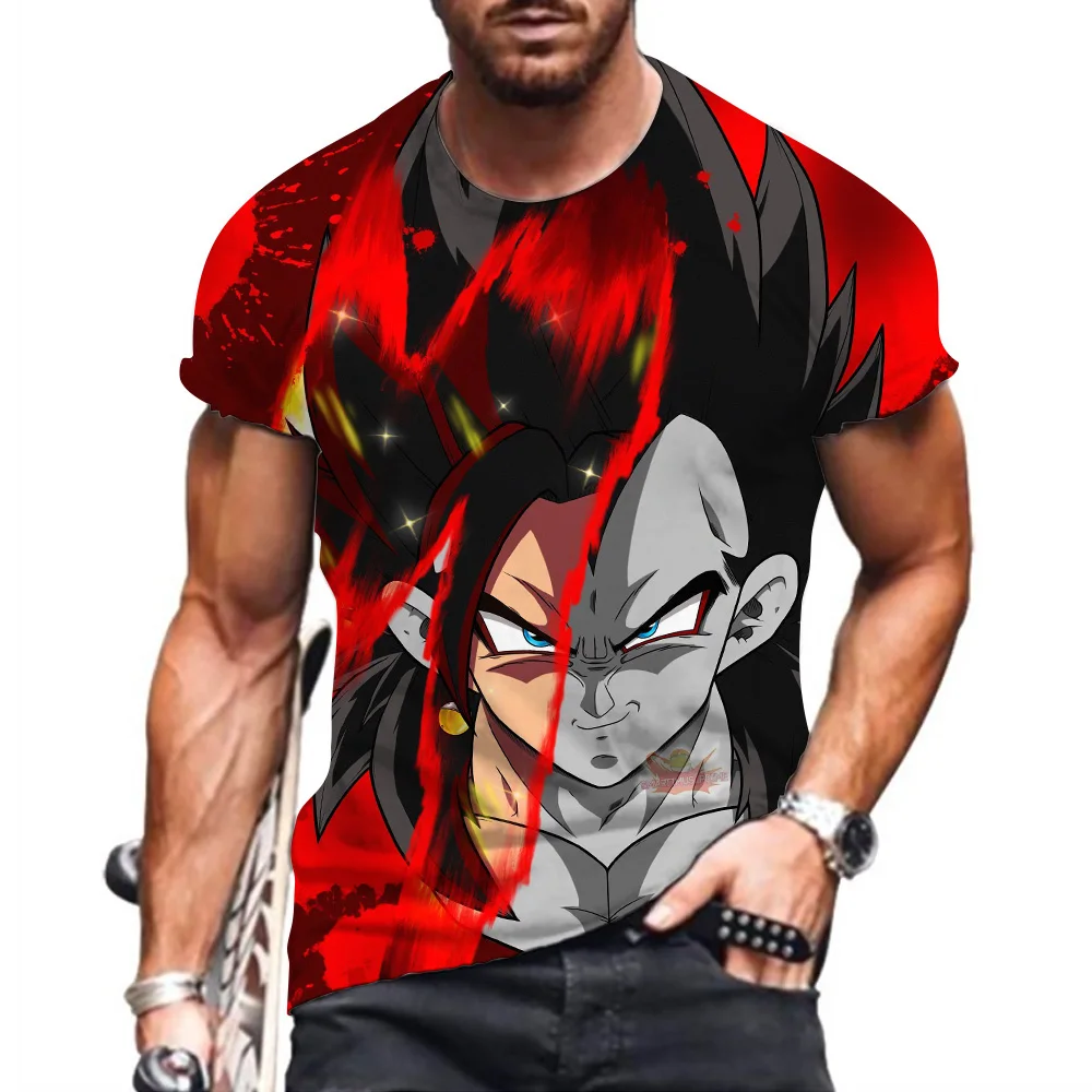 

Anime Cosplay Men's Shirt Dragon Ball Print Clothing for Boys Top Sports T-shirts Hip Hop Z Party Quick Dry Couple Tops T-shirt