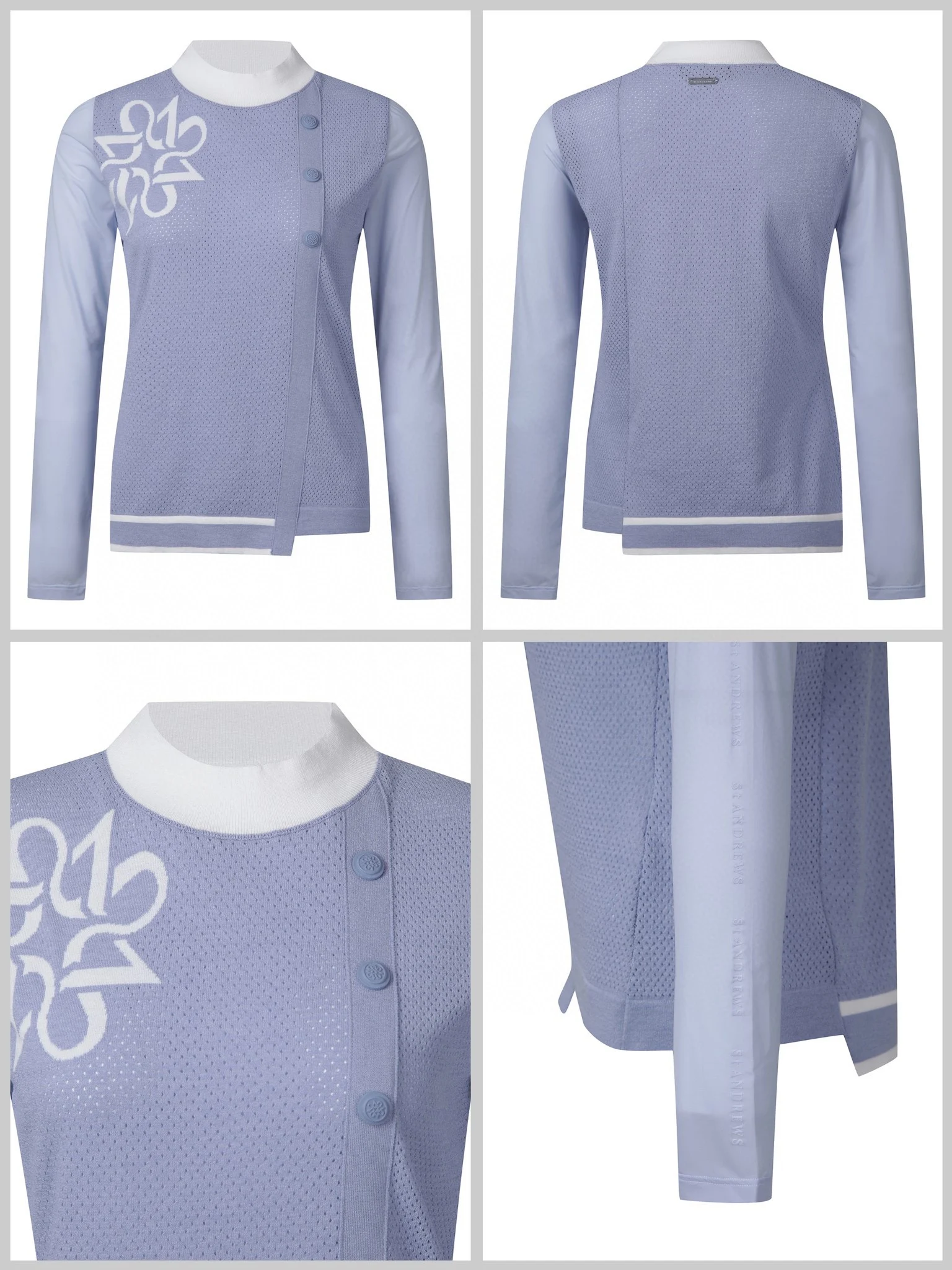 

St Andraw Golf Silk Knitted Long-sleeved Sun-proof Top Golf Clothes Ladies Light And Comfortable Sports Golf Clothes