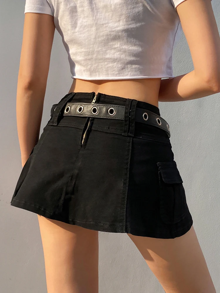 Женская мини-юбка с высокой талией HEYounGIRL летняя повседневная трапециевидная