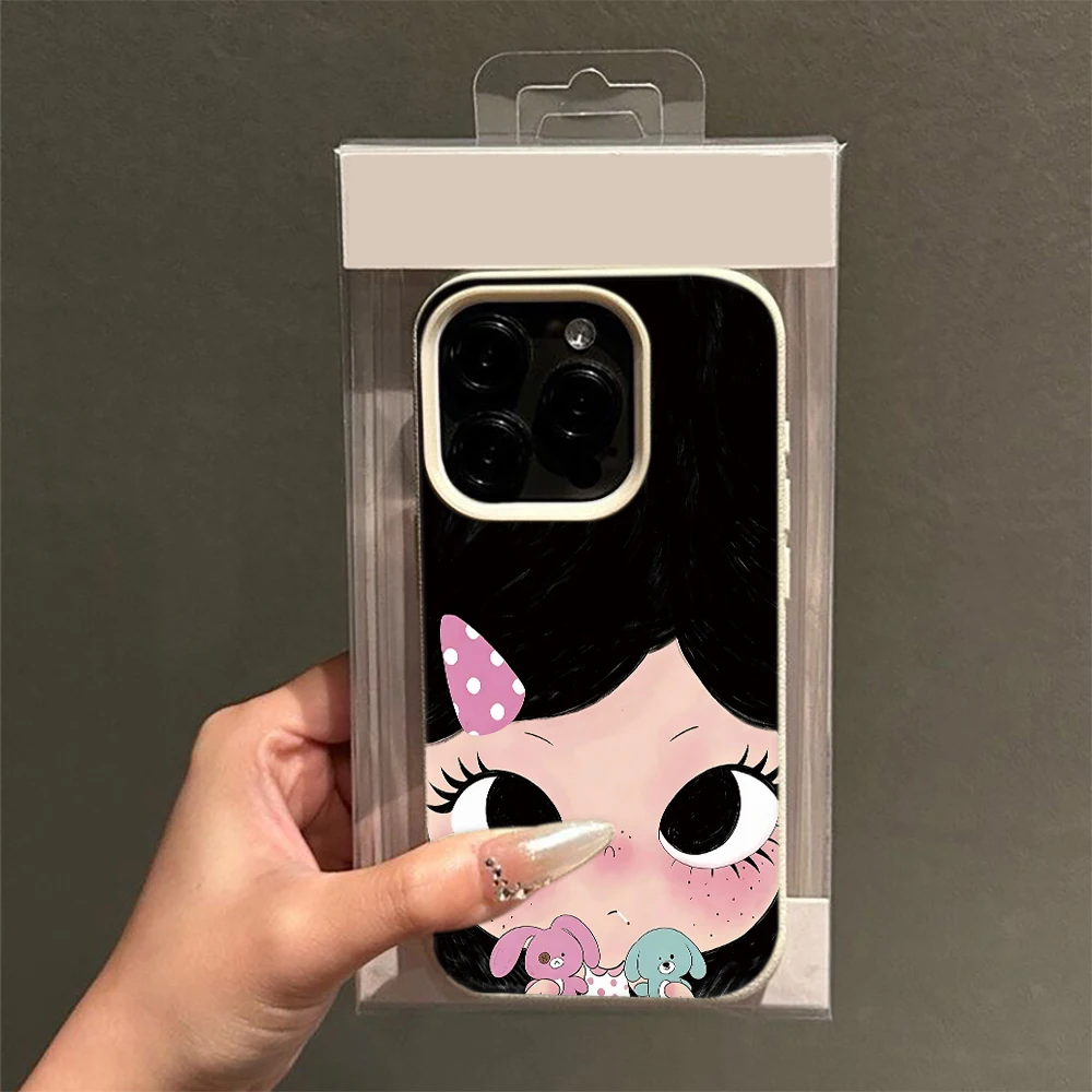 Фото Милый чехол для iPhone 11 12 13 14 15 16 17 Pro Max Plus Air с розовым бантом и креативным художественным дизайном, мягкий чехол-накладка из поликарбоната №1