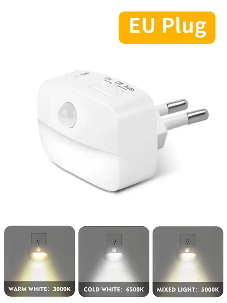 

LED Ночник с датчиком движения, 3 цвета, ABS+ПК