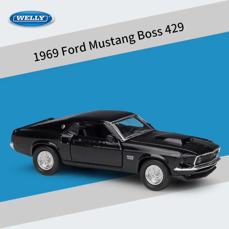 

WELLY 1:36 Ford Mustang Boss 429 1969 Supercar Alloy Car Model Diecasts & Toy Vehicles Collect Car Toy Boy Birthday gifts