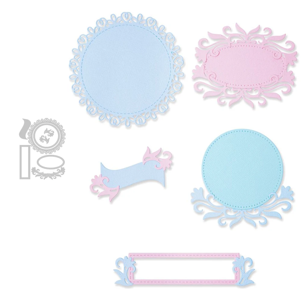 

Round Carving Craft Decoration Metal Lace Cutting Dies Template DIY Scrapbook Decoration Embossing Process Template Die Cutting