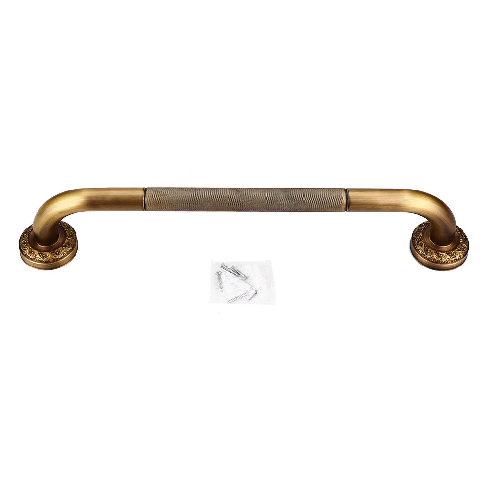 

Antique Style Brass Carved Shower Tub Safety Grab Bar Wall Mounted Bathroom Accessories safety safety safety safety safety