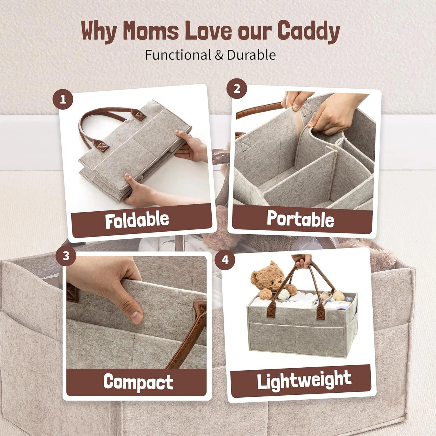 Органайзер для детских подгузников - нейтральные детские подарки детского душа