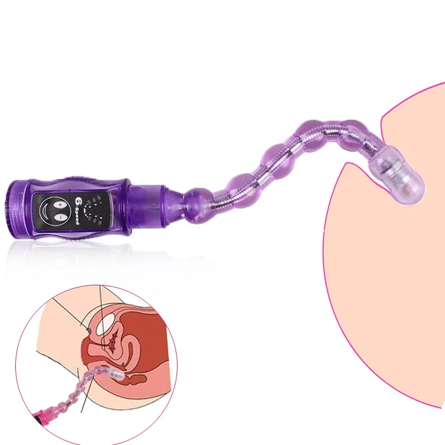 Многоскоростной анальный вибратор с мягкими бусинами массажер для точки Gspot