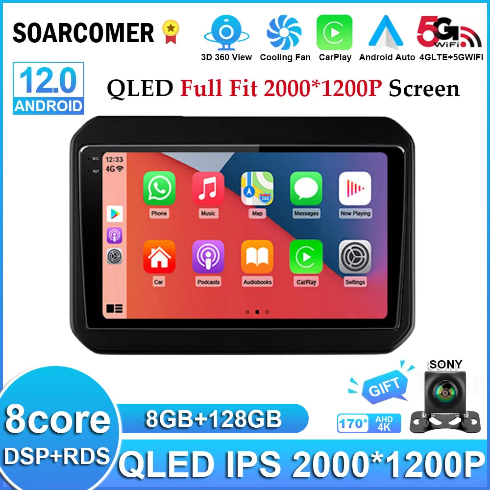 

Android 12 для Suzuki Ignis 2016 2017 2018 2019 2020 автомобильное радио стерео приемник IPS Автомобильный мультимедийный видеоэкран 2Din 2 Din DVD