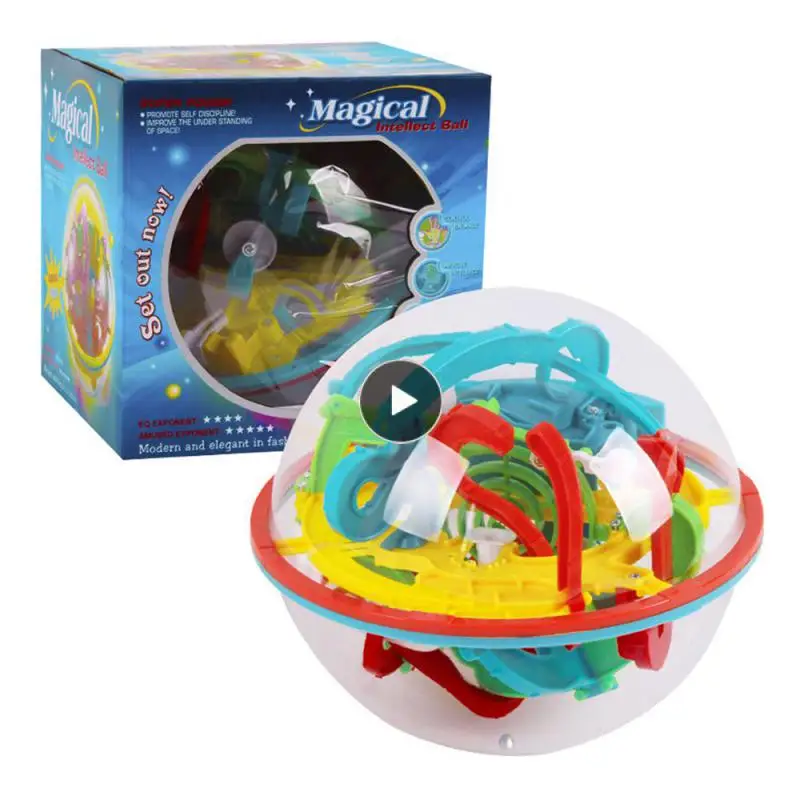 

Toy for Kids Mini Ball 3D Intellectual Puzzle Toy Labyrinth 3D Three-dimensional 118 Maze ball Stereo