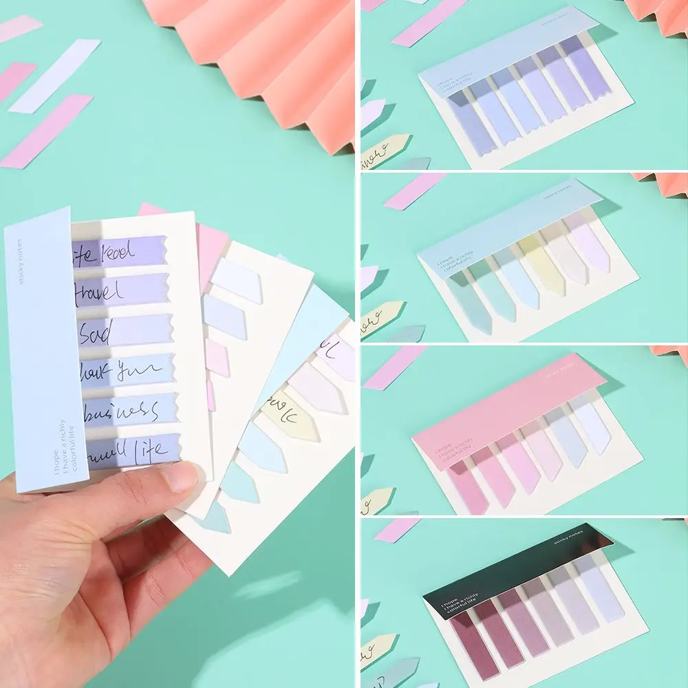 

120 листов, градиентные Симпатичные Липкие заметки Morandi для школьных принадлежностей