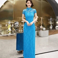 2022 chinese traditional cheongsam women qipao dress satin female party elegant ladies vintage oriental chongsam dress qipao