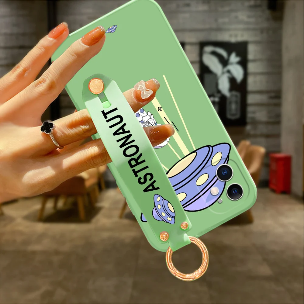 anime phone case for infinix hot 9 play 9 hot 10 astronaut pattern full lens protect shockproof anti knock cover with wristband free global shipping