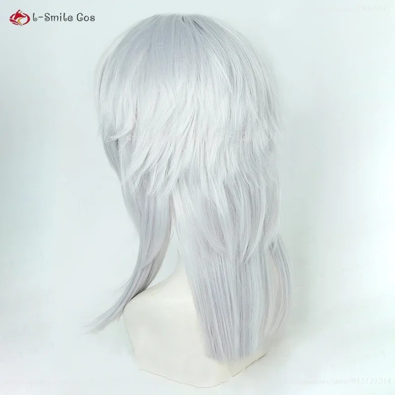 В НАЛИЧИИ Аниме Fukuzawa Yukichi Косплей Парик Серебристо-серый Короткий парик