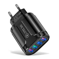 travel portable uk eu us plug 4 ports fast quick charger adapter power supply usb transformer