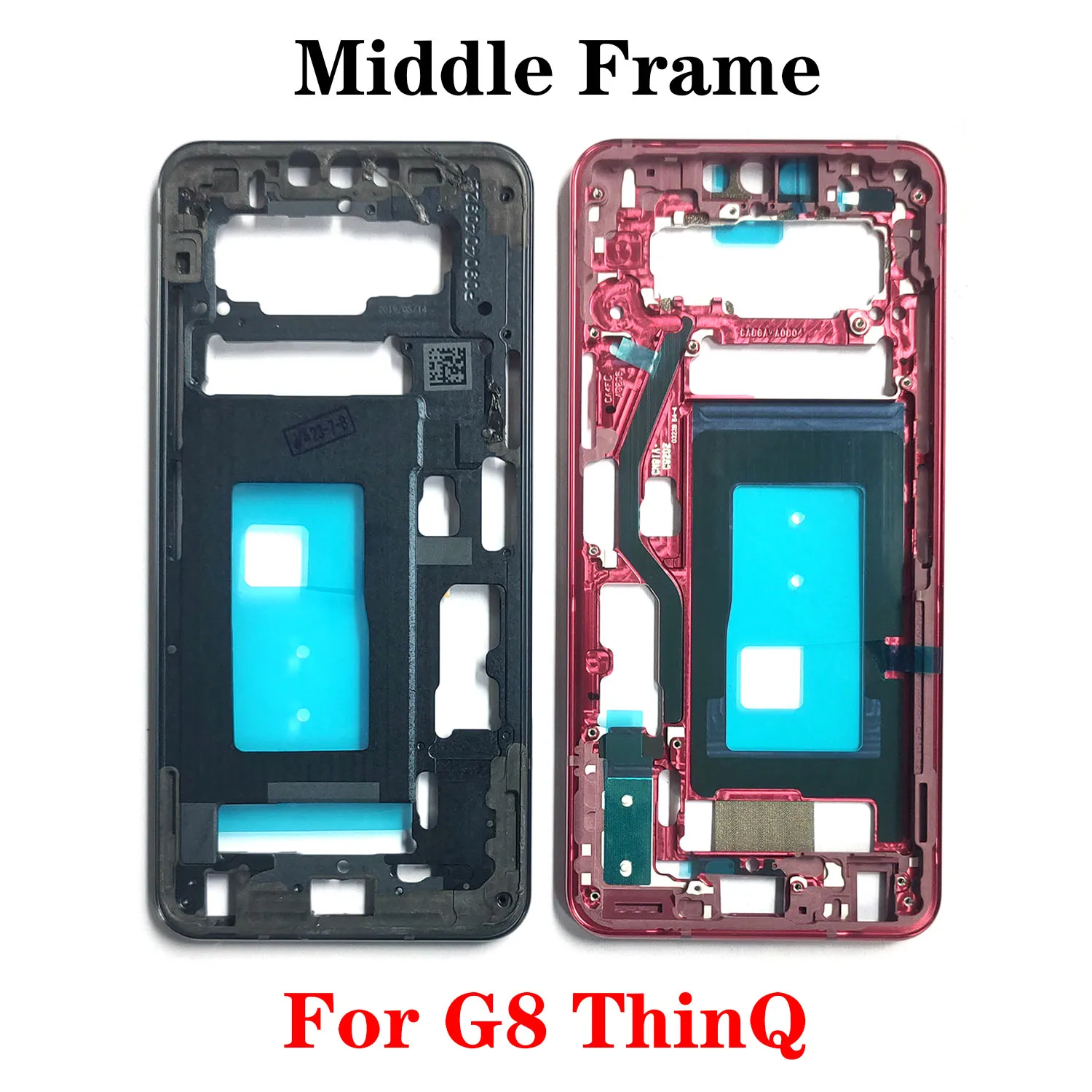 Фото Средняя рамка лучшего качества для LG G7 G8 G8X V30 V35 V40 V50 V50S V60 ThinQ Velvet Wing 5G ЖК-дисплей, передняя рамка, рамка корпуса №3