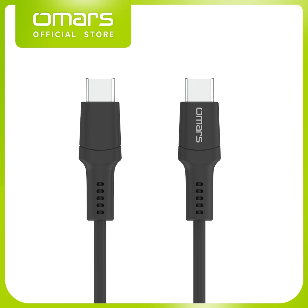 Omars USB C to Type C Fast Charging Cable for Xiaomi Samsung Huawei POCO Durable Mobile Phone Micro Usb Cord Fast Charger Wire