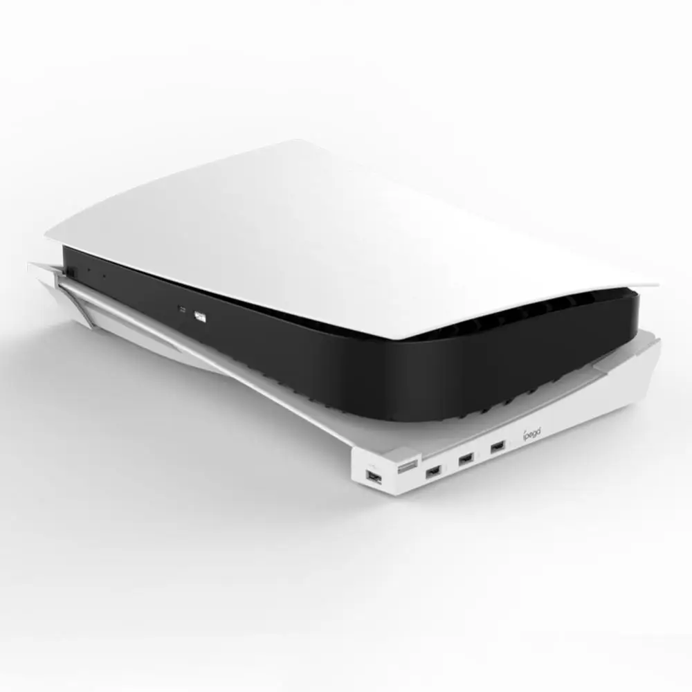 

2023 Compatible With Ps5 Console Wall Mount Holder With 4 Port Usb Storage Horizontal Bracket Stand Display Dock Bracket