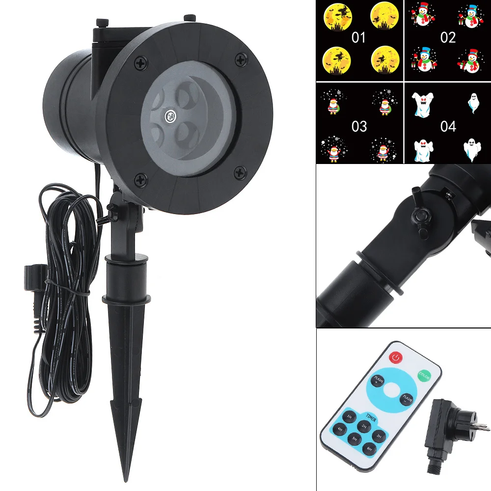 

Stage Lights LED Remote Control Christmas Animation Projection Lamp Waterproof Lawn Lamp for Christmas / Halloween / Festival