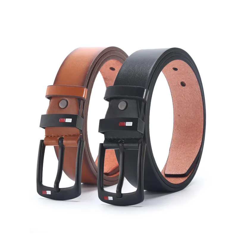 Men's PU Alloy Square Buckle Business Leisure Belts Autumn Winter Fashion Black Coffee Brown Belts Belts for Men