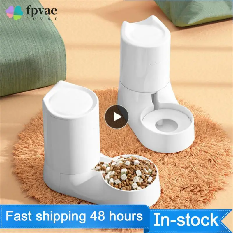 

Plastic Non-toxic Automatic Pet Cat Feeder Safe Pet Feeder Water Dispenser Multifunctional Anti-overturn Smart Food Dispenser