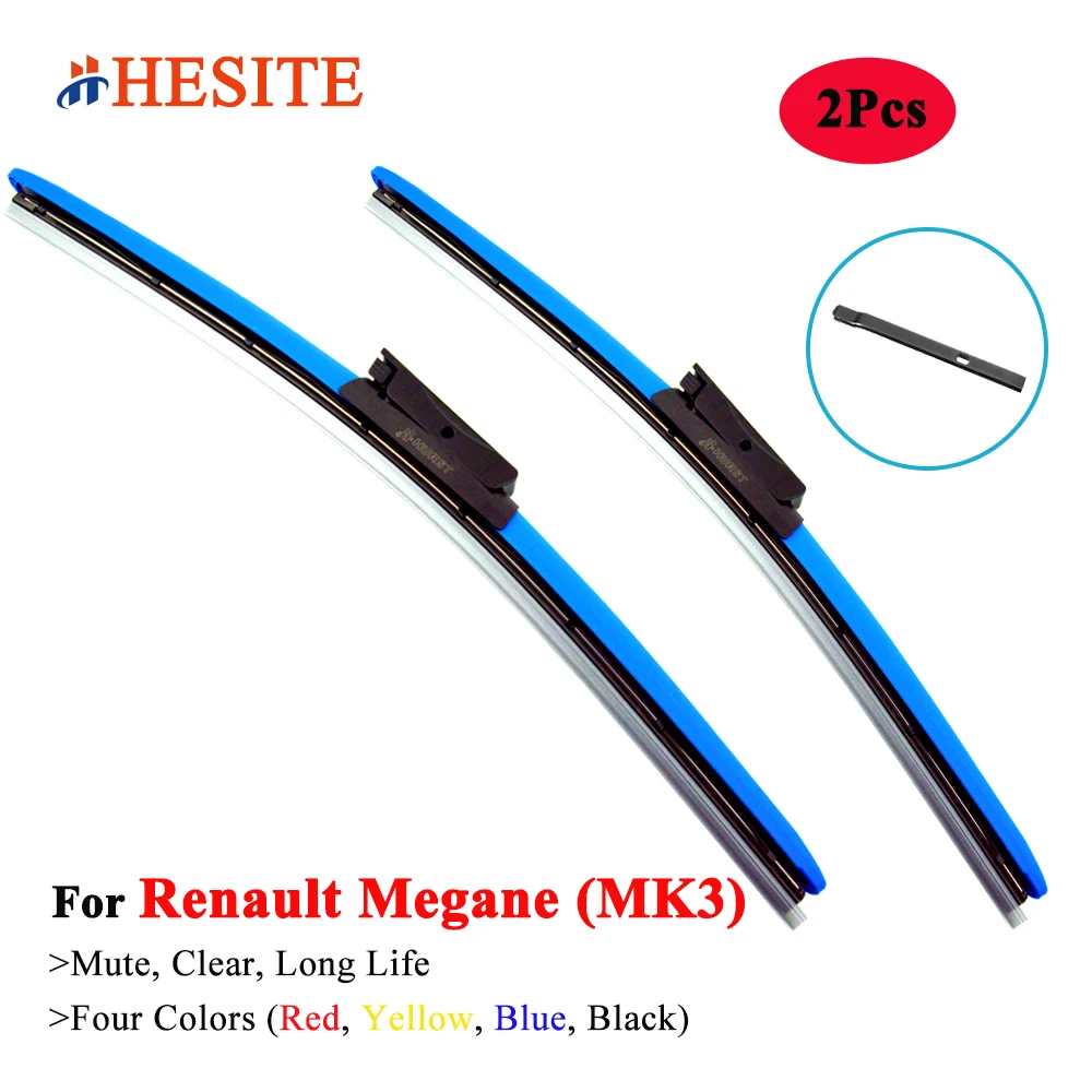 

HESITE Colorful Car Windshield Wiper Blade For Renault Megane MK3 Coupe BZ DZ KZ 95 2008 2009 2010 2012 2015 2016 2017 2018 2019