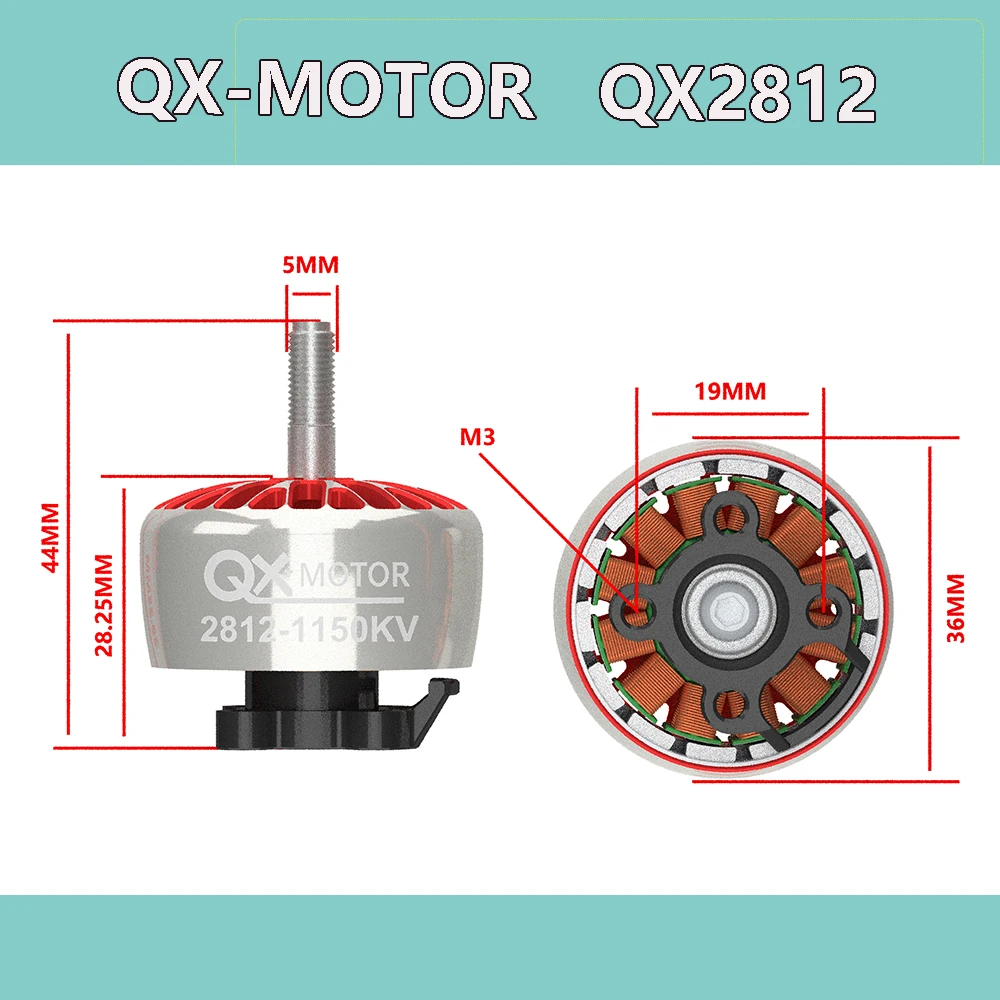 2 шт. 2812 бесщеточный двигатель 900/1150KV 3-6S с 1 парой строительного пропеллера для 8-9