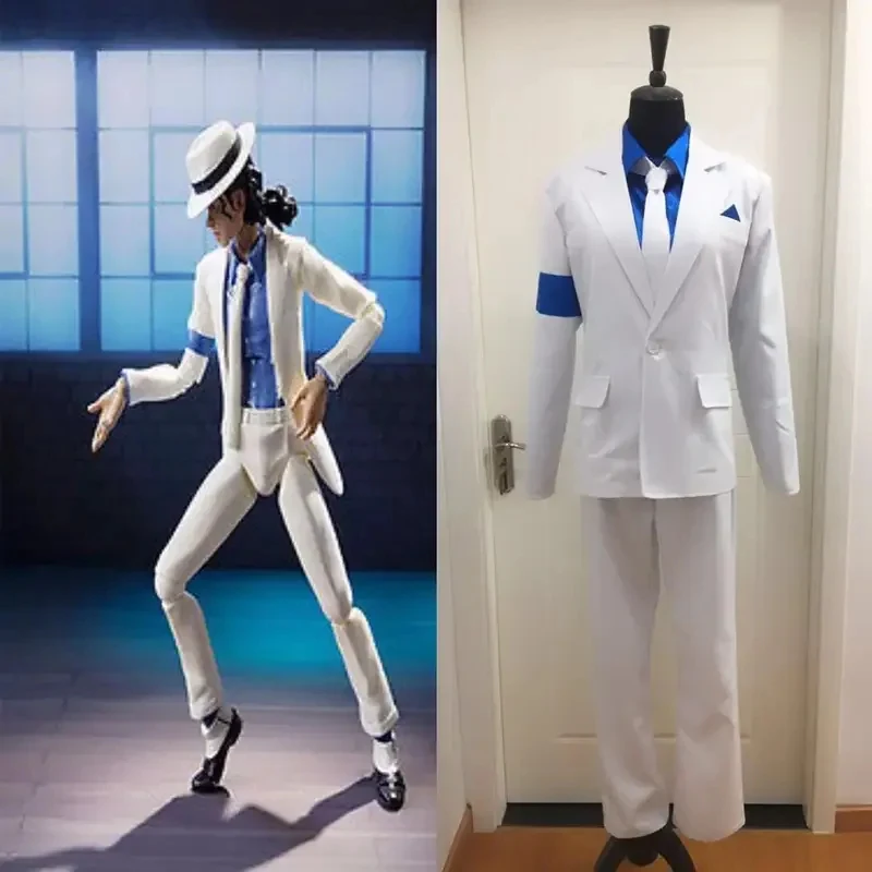 Фото Костюм для косплея Майкла Джексона Smooth Criminal на заказ 2026: верх, брюки, рубашка, галстук, шляпа LAHHJ №1